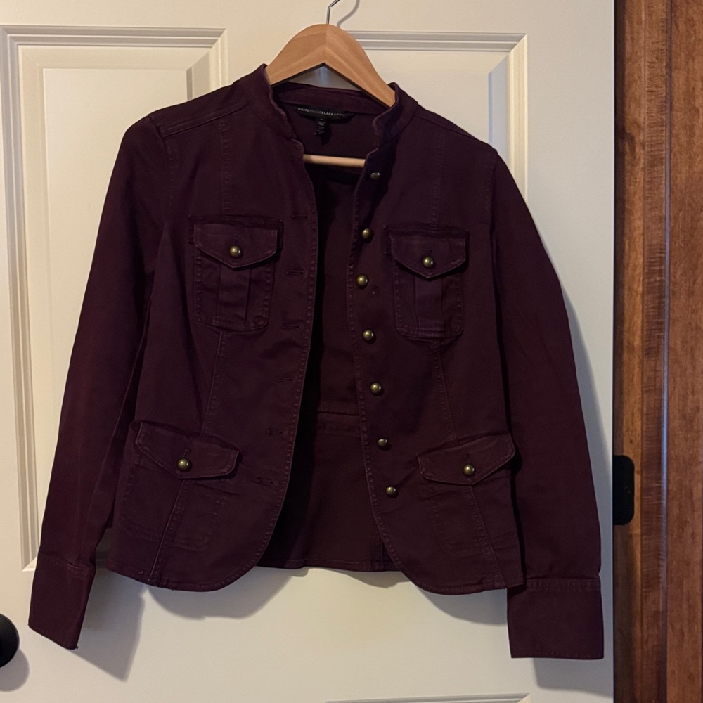 Plum WHBM Military Style Jacket size 0